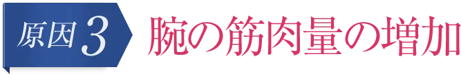 原因3　腕の筋肉量の増加