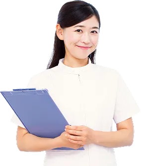 案内する女性スタッフ